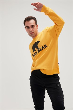 Bad Bear Crewneck Erkek Uzun Kollu Sweatshirt Sarı 20.02.12.011
