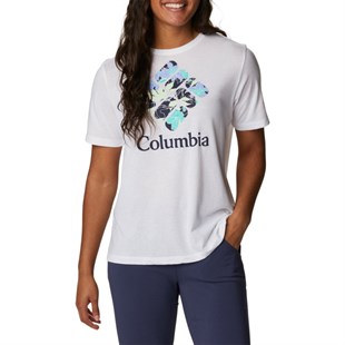 Columbia CSC W Lakeshore Flora Ss Tee Kadın Kısa Kollu Tişört CS0256-100