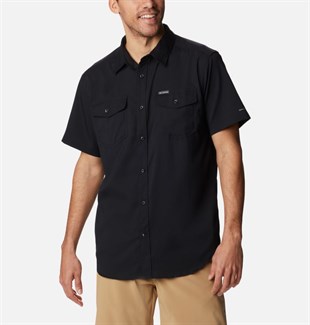 Columbia Utilizer II Solid Short Sleeve Shirt Erkek Kısa Kollu Outdoor Gömlek Siyah AO9136-011